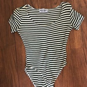 Vintage 90’s ribbed stripe body suit